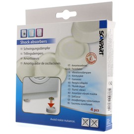 Scanpart 4 x Washing Machine Tumble Dryer Vibration Damper - White