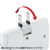 Sanwa Supply TAP-SP223 Lightning Guard Tap, 3 Openings, 2 Ps,