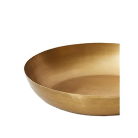 Serene Spaces Living Vintage Gold Decorative Iron Bowl, Table Centerpiece, Fruit Bowl, Floating Candle-Holder, Flower Bowl Vase, Potpourri, Catchall, Dining Table (Small - Pack of 1)