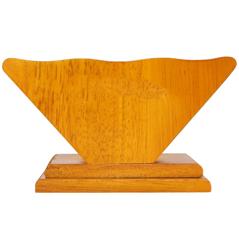 Coffee Filter Paper Holder Countertop Reusable V shaped Wooden Storage