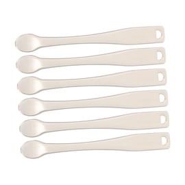 NOLITOY Metal Electroplated Face Cream Spoon 6pcs Pack Face Mask Spoon for Beauty Products