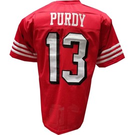 Custom Stitched Brock Purdy Youth Red Jersey Size Youth Medium