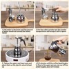 Vaolvpant 9 Cup Glass Clear Moka Pot Thickened 304 Stainless