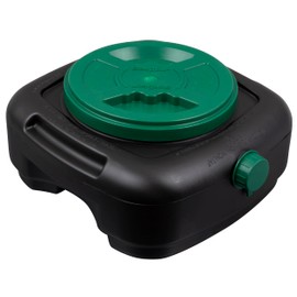 Scepter AM07029 7.3 Quart Oil Drain Pan with Lid, Filter Drain Screen, and Pour Spout for Automotive Fluids Including Engine Oil, Anti-Freeze, Transmission Fluid and More, 12" x 12-3/4" x 5.6"