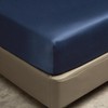 Gezu Bamboo Fitted Sheet, 160 x 200 cm, Blue, Petrol,