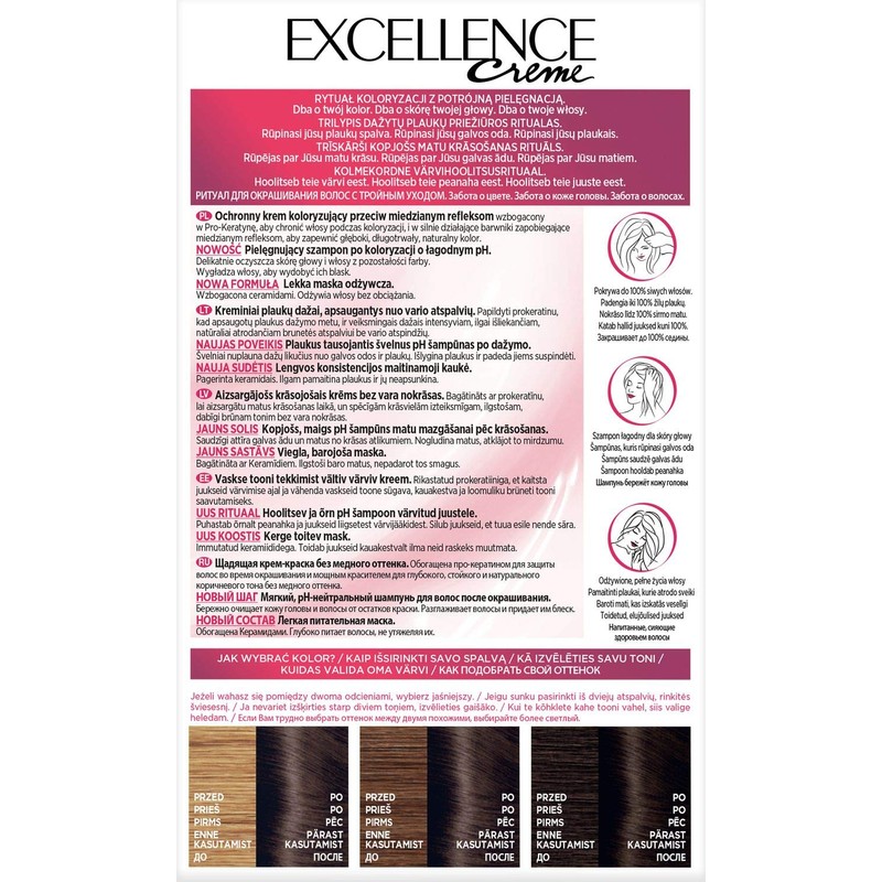 L'Oréal Paris Excellence Hair Colour, 3, Dark Brown
