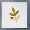 Decal Stickers of Floral Elements (Metallic Gold) (Set of 2)