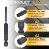 sourcing map T15 Torx Head Impact Screwdriver Bits 1/4" Hex