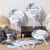 Teling 100 Pcs Funeral Favors Round Fans Bulk Plastic Handheld