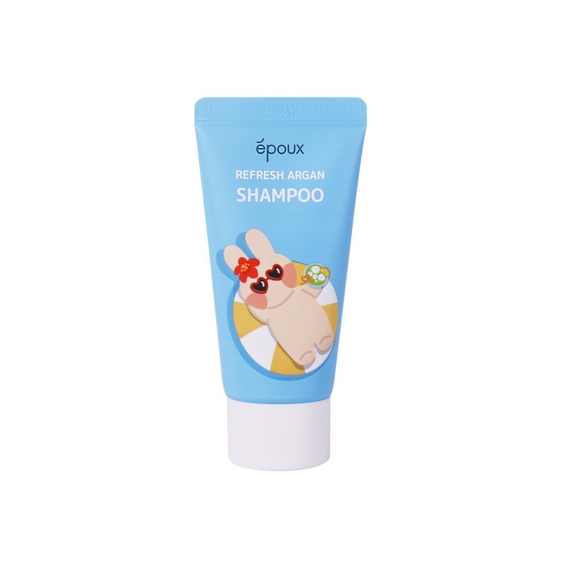 (20 pieces) Epoo Refresh Argan Travel Shampoo 50ml Minis. Portable.
