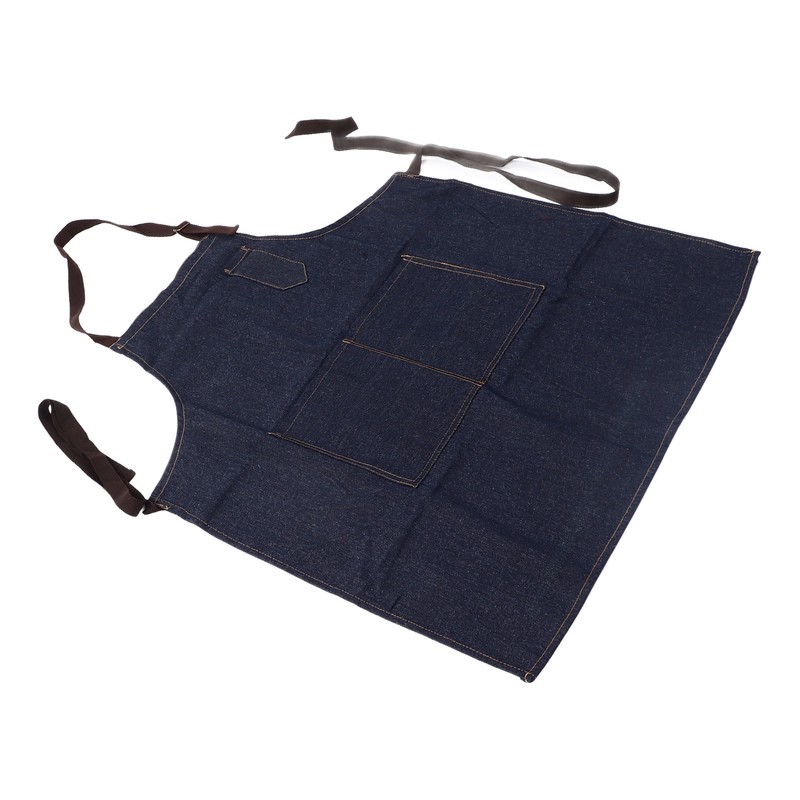 Denim Apron Abrasion Resistant Washable Chef Apron Adjustable Stylish Kitchen