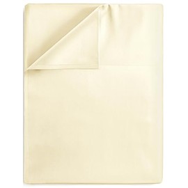 Twin Size Flat Bed Sheet - Hotel Luxury Single Flat Sheet Only - Wrinkle Free & Fade Resistant Flat Sheet - Extra Soft, Breathable Bedding for Women, Men, Kids & Teens - Off White Flat Sheet Only