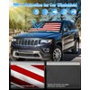 American Flag Car Windshield Sun Shade Compatible with Jeep Grand
