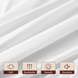 Akicia Twin Fitted Sheet for Air Mattress, with 18-24 Inch Extra Deep Pocket, Soft Breathable Air Bed Mattress Sheet Cover for Inflatable Bed, White