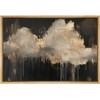 SIGNFORD Framed Canvas Print Wall Art Abstract Golden Clouds in