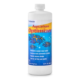 Freshwater Aquarium Optimizer, Crystal Clear Water Treatment, Reduces Ammonia, 32 Fl Oz
