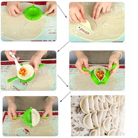 Ravioli Mould (L: 6.2 inch) Pierogi Dumpling Maker Wrapper Pastry Dough Cutter Kitchen Accessories for perogis and Ravioli Red
