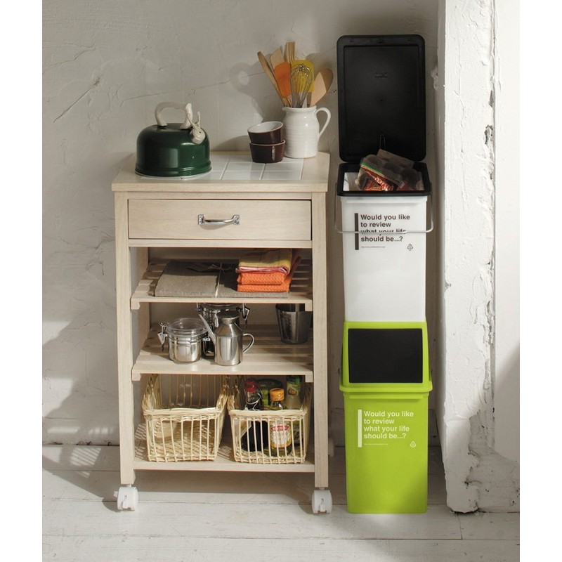 LIKE-IT CFS-D01 Yoshikawakuni Industrial Dust Lid Push, Bk, Black