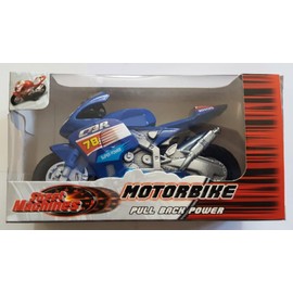 Pull Back Motorbike Toy Motorcycle Street Machine Friction Power Kids Gift New