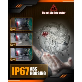 LESAUCE LED Interior Door Light Door Panel Courtesy Warning Light Lamp Assembly Fit for 1999-2006 Silverado/Sierra 1500 2001-2006 3500 2500 HD 1999-2006 Yukon 1995-1999 C1500 C2500 C3500, Red&White