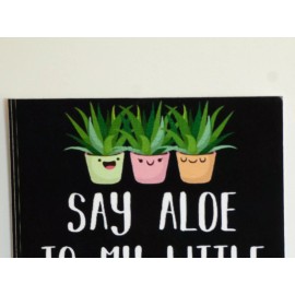 TT SAY ALOE TO MY LITTLE FRIENDS Succulent Cactus Bumper Sticker Window Decal 4"x4"