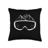 Ski goggles or snowboard goggles and mountains in background Throw