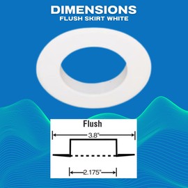 Fire Sprinkler Escutcheon Skirt, FLUSH Escutcheon Pendant Skirt White, Works with Standard 401 Style Cup, Short Cup, and Retrofit 2 Piece Cup, Fire Sprinkler Skirt - 12 PK