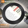 Large 10X Magnifying Glass with Light, 5 in Real Glass