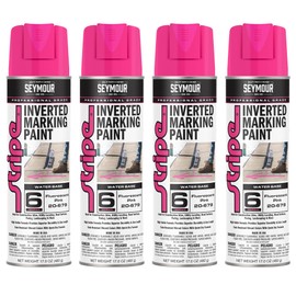 20-679 Seymour Stripe 6-Series Inverted Ground Marking Paint, Fluorescent Hot Pink net 17oz. (Pack of 4)