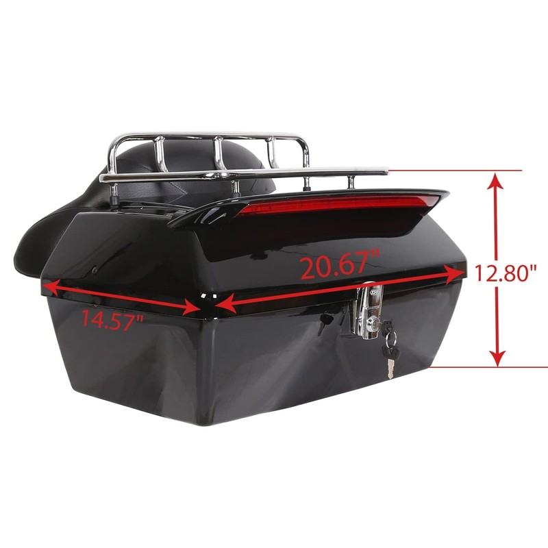 Universal Motorcycle Trunk Tour Pack Tail Box Luggage For Harley