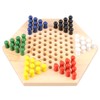 Chinese Checkers Set With Multiple Chess Pieces Wooden Board Interactive