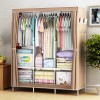 Portable Closet Organizer with Waterproof Cover Storage Shelves Rack Wardrobe