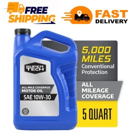 Supertech Super Tech All Mileage Synthetic Blend Motor Oil SAE 10W-30, 5 Quarts