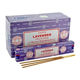 Hari Deals Satya Incense Stick Fragrances Sandal Wood Lavender Champ Musk Positive Vibes Namaste Nag Champa Reiki Rose 6 Packs (Lavender)