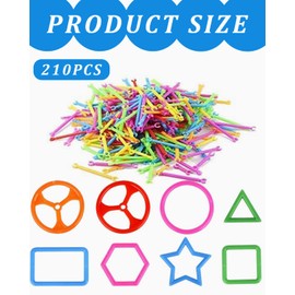 KGDUYC Intelligent Magic Wands - 210 Pieces Develop Intellectual Toy, Sets Children's Building Blocks, Education, Sets Building Toys for Teenagers, Learning Toy, Construction Toy Puzzle