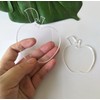 10PCS Acrylic Keychain Blank, Apple Acrylic Blank Keychains ,Laser cut