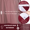 Ecoehoe Hotel Grade Waffle Weave Fabric Hook Free Shower Curtain