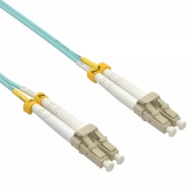 SF Cable 12m LC/UPC-LC/UPC OM3 Multimode Duplex OFNR 2.0mm Aqua Fiber Optic Patch Cable