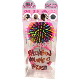 compact rainbow brush black