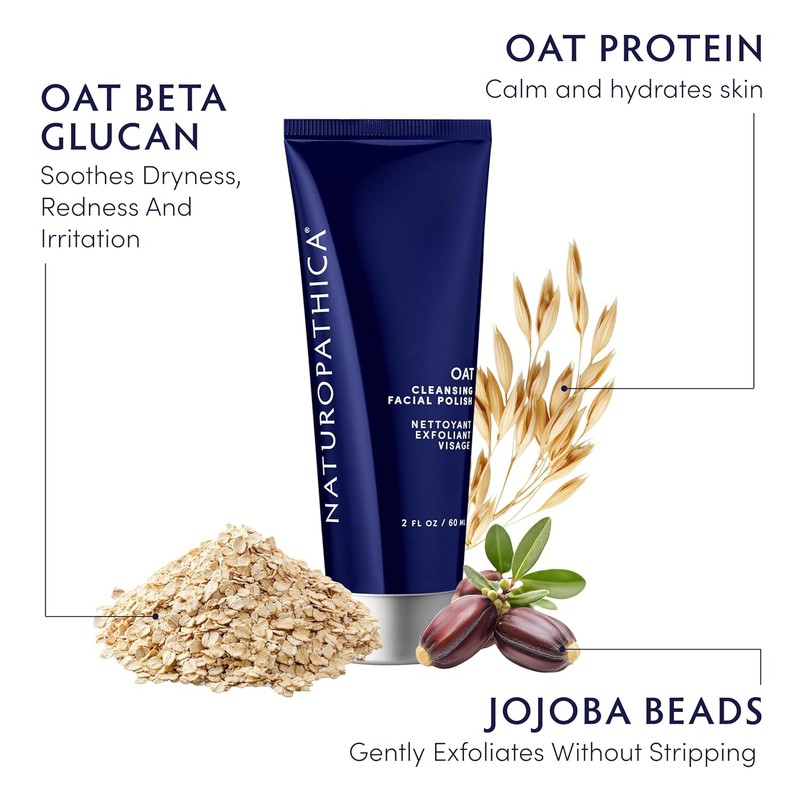 Naturopathica Oat Cleansing Facial Polish Multipurpose Cleanser Face Scrub and