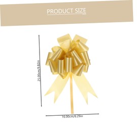 Operitacx 20Er-Box Latte-Kunst Jubiläum vorgefertigt Korbbögen Korb für seidenband Ribbon Geburtstags geschenkskorb Bögen zum Ziehen von Bändern Schleifenknoten ziehen Plastik Golden