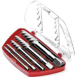 Performance Tool W2966 - Heavy Duty Screw Extractor Set for Removing Damaged Screws, Broken Studs, Set Screws, and Pipe Fittings with Storage Case