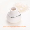 FLYOW Teach Love Inspire Apple Bracelet For Teachers 925 Sterling