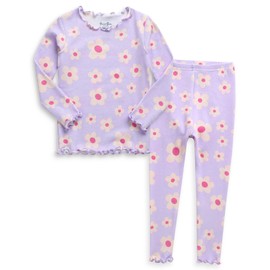 VAENAIT BABY Infant Toddler Girls Pajamas Pjs 2pcs Set Modal Vivid Purple 2XL