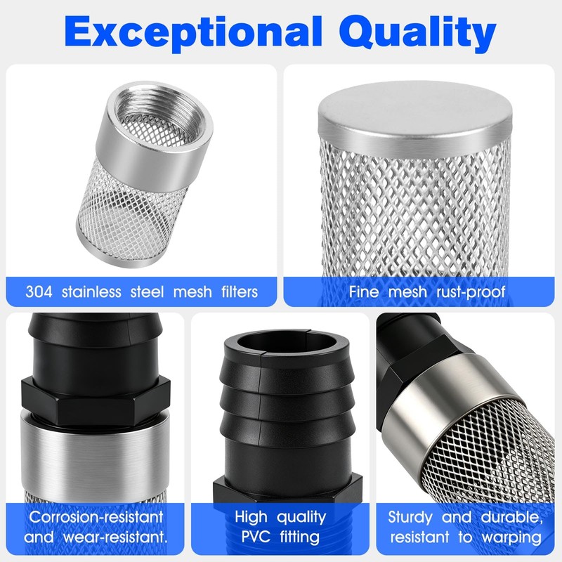 GYQ Garden Hose Filter Adapter 25MM Inlet Suction Strainer Mesh