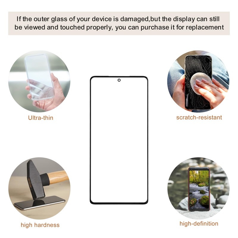 6.7" Front Glass Panel for Motorola Moto G Stylus 5G