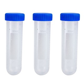 BaoFufc 3Pcs Clear 50ml Centrifuge Tubes Set Lab Test Container Graduated Scales Anti-Leaking Screw Cap for Student Experiment Centrifuge Tubes 50ml Flat Round Bottom