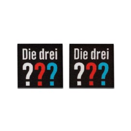 Mono Quick 1813x The Three ??? Applique, Iron-On Patch, Sew-On Patch (18131 - Logo Set of 2)