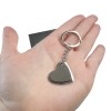 Udobuy New Teacher Gift Heart Shaped Silver Tone Keychain Big