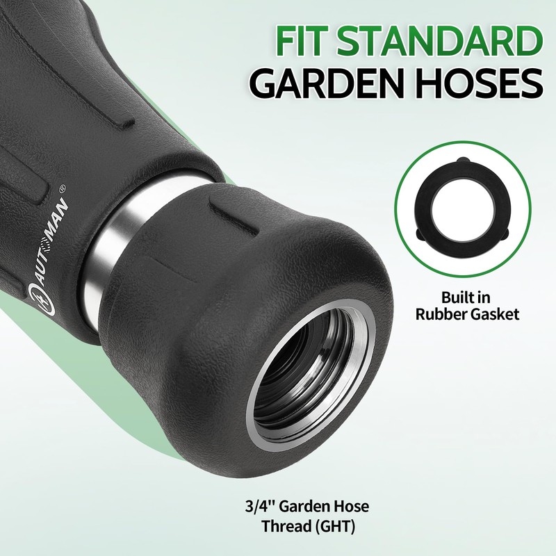 AUTOMAN Garden Hose Nozzle Heavy Duty, 2 Pack Fireman Hose